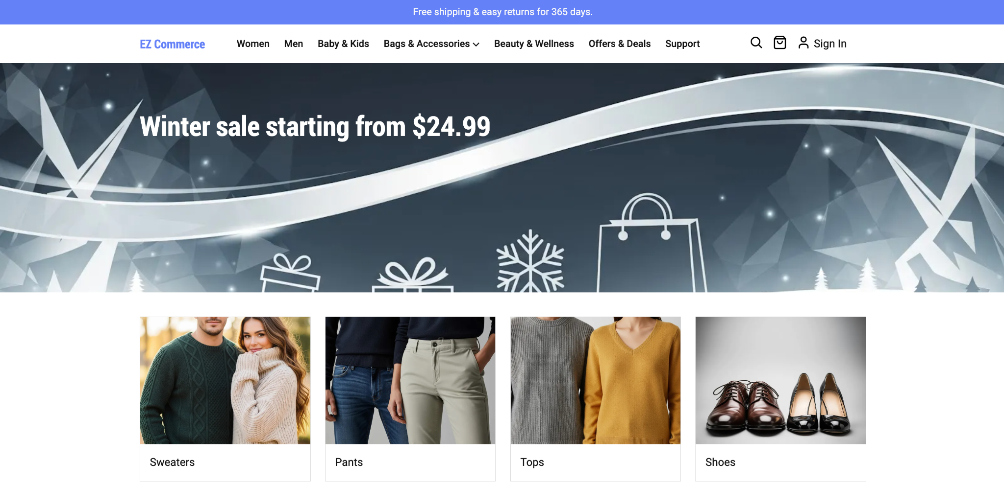 EDS primary nav publish view