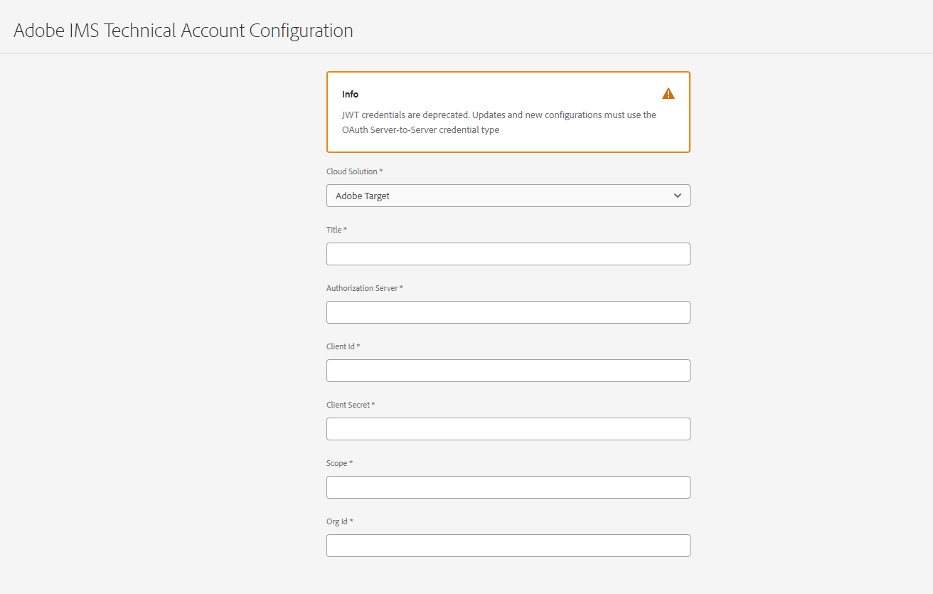 Adobe I/O OAuth setup